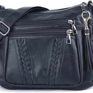 Crossbody Bags For Women Pocketbooks Soft PU Leather Purses and Handbags Multi P